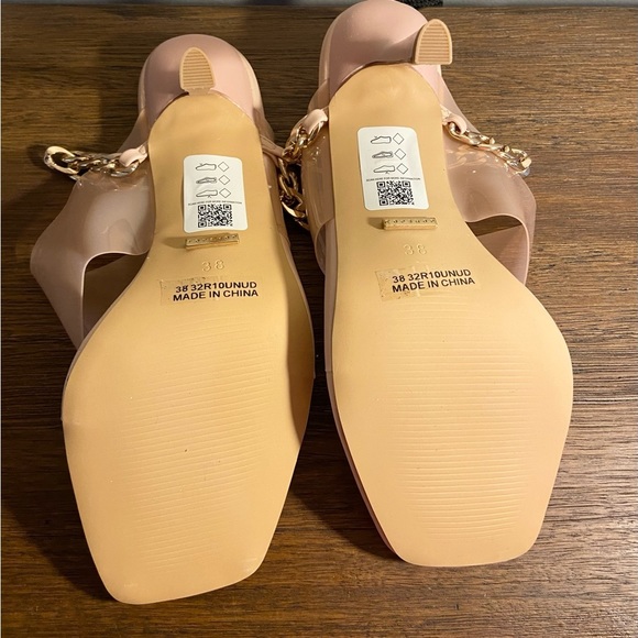 Topshop Women’s Square Open Toe Chain Heel NWT - Picture 10 of 10